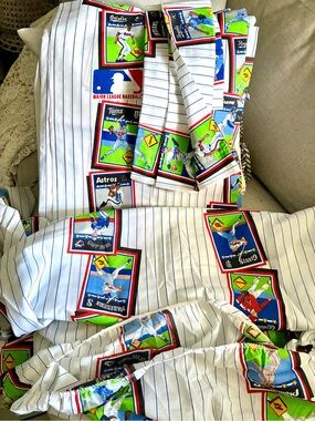 Vintage 1989 Bibb Co. MLB Baseball trading Card Print Sheet Set - 3 PCs